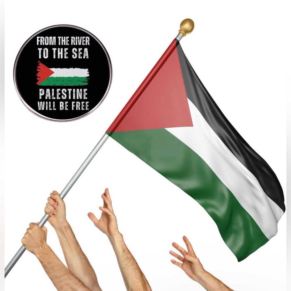 From the River To the Sea Palestine Will Be Free Enamel Pin Palestine Flag Brooc - Picture 4 of 5
